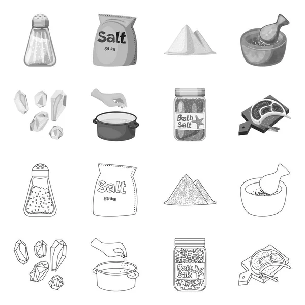 Diseño vectorial de cocina y logotipo del mar. Colección de cocina y el icono del vector de hornear para el stock . — Vector de stock