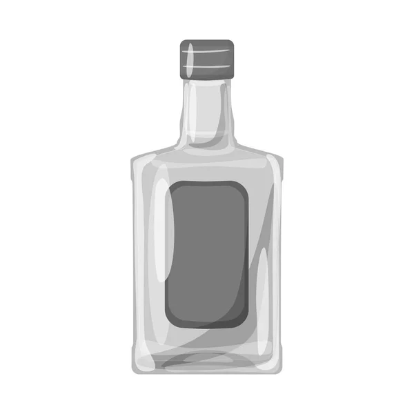 병 과 알코올 로고의 벡터 디자인. 재고용 병 및 보드카 벡터 아이콘 세트. — 스톡 벡터