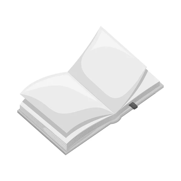 Objeto aislado de libro y logo abierto. Conjunto de libro e icono de vector de contenido para stock . — Vector de stock