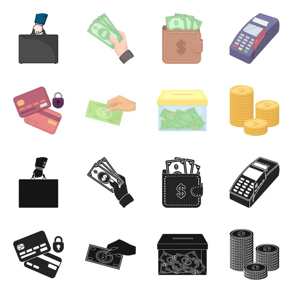 Oggetto isolato di pagamento e simbolo del prestito. Raccolta dei pagamenti e icona del vettore finanziario per le scorte . — Vettoriale Stock