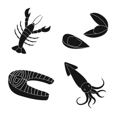 Pazar ve deniz sembolü izole nesne. Piyasa ve deniz stok vektör illüstrasyon koleksiyonu.