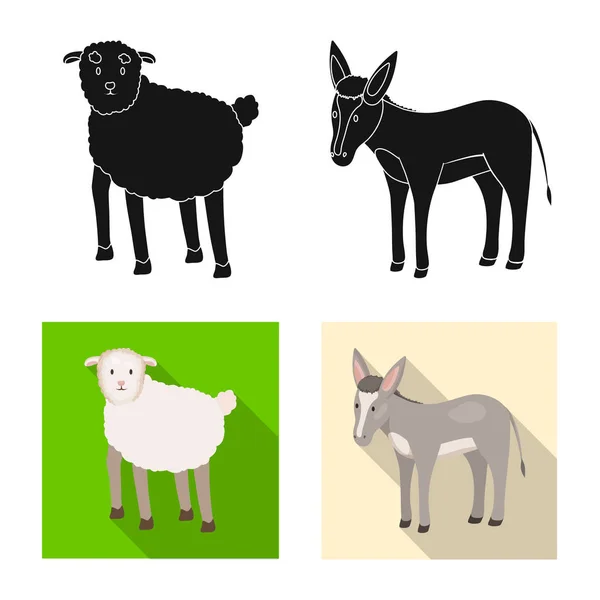 Ilustración vectorial del logotipo de cría y cocina. Conjunto de reproducción e ilustración de vector de stock orgánico . — Vector de stock