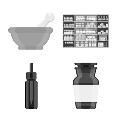 Tıp ve sağlık sembolü vektör illüstrasyon. Tıp seti ve web için stok sembolü yardım.