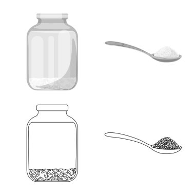 Kırpma ve ekolojik sembolü yalıtılmış nesne. Kırpma ve hisse senedi vektör çizim pişirme koleksiyonu.