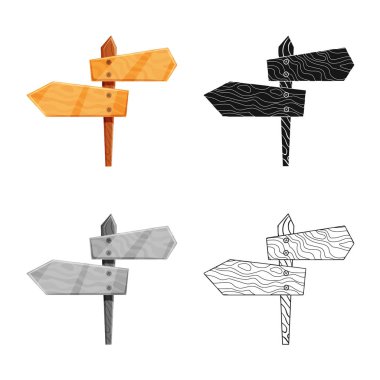 Tabela ve işaret simgesinin vektör çizimi. Hisse senedi için tabela ve gül vektör simgesi kümesi.