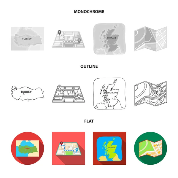 Diseño vectorial de símbolo medio y este. Conjunto de icono de vector medio y país para stock . — Archivo Imágenes Vectoriales