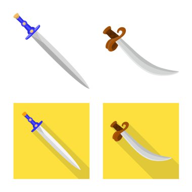 Oyun ve zırh işareti vektör tasarımı. Oyun ve bıçak hisse senedi simgesi için web topluluğu.