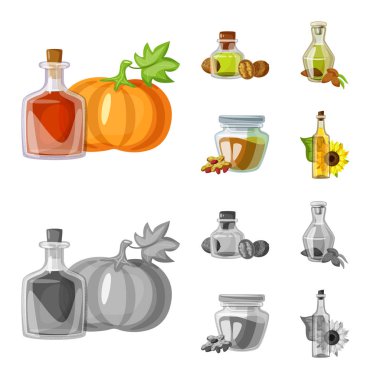 Sağlıklı ve sebze logosu yalıtılmış nesne. Sağlıklı topluluğu ve web için tarım hisse senedi simgesi.