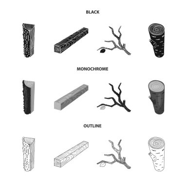 Ağaç ve ham logo vektör tasarımı. Ağaç ve inşaat hisse senedi simgesi için web topluluğu.