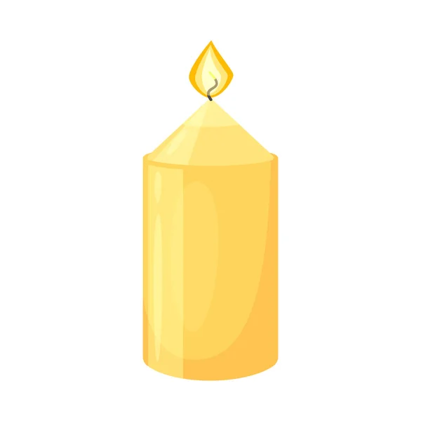 Vector illustration of candle and aromatic sign. Collection of candle and cylinder vector icon for stock. — Stock Vector