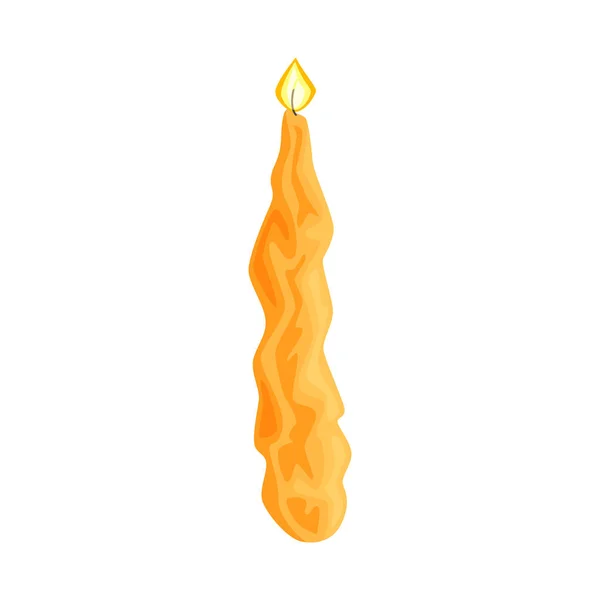 Ilustração vetorial de vela e símbolo de brilho. Coleção de vela e ícone de vetor amarelo para estoque . —  Vetores de Stock
