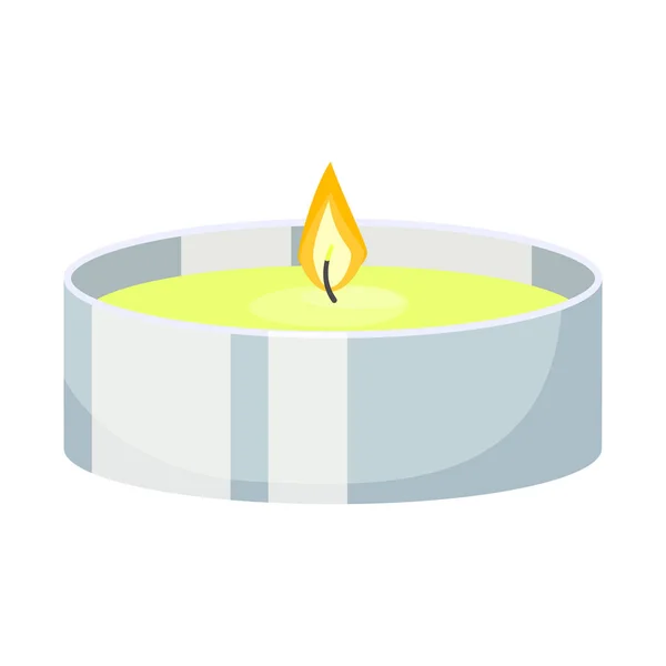 Vektor-Design von Kerze und Docht-Symbol. Sammlung von Kerzen und Aroma-Vektor-Symbol für Aktien. — Stockvektor