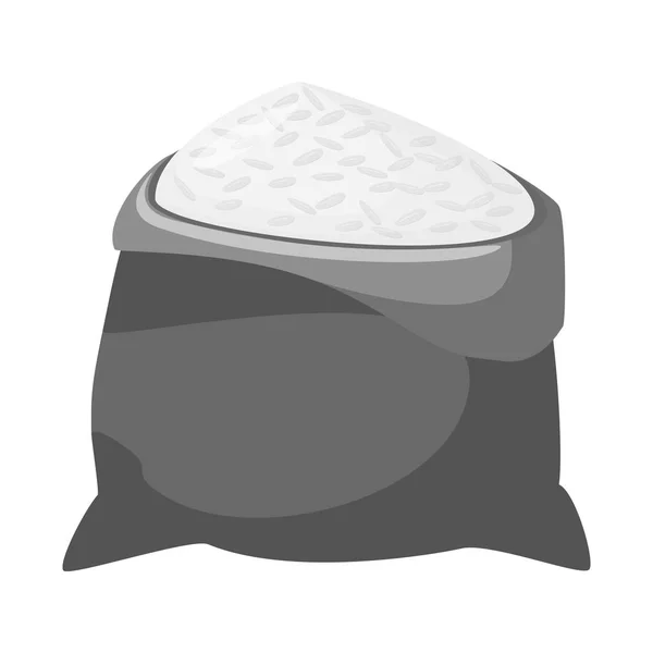 Illustration vectorielle du sac et du symbole du riz. Collecte de sac et icône vectorielle en gros pour le stock . — Image vectorielle