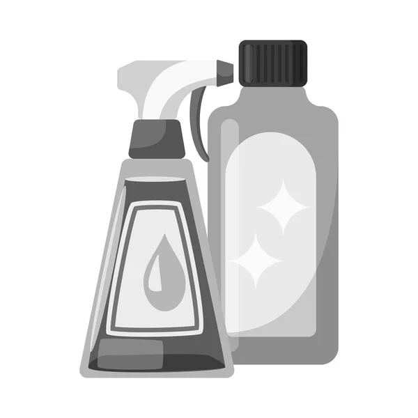Izolovaný předmět chemické značky a symbol produktu. Sada symbolů chemických látek a lahví pro web. — Stockový vektor