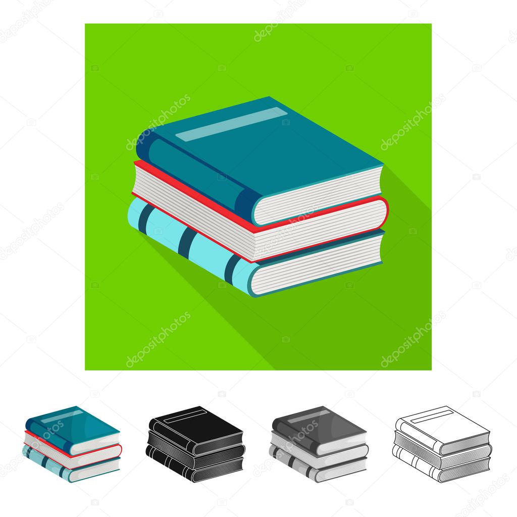 Isolated object of book and science sign. Set of book and learning stock vector illustration.