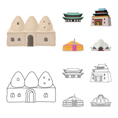 Şehir ve chinatown işareti vektör tasarımı. Stok için şehir ve Asya vektör simgesi koleksiyonu.