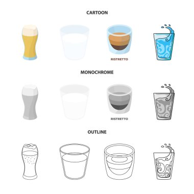 Cam ve Şeffaf logo vektör tasarımı. Cam ve web için boş hisse senedi simgesi toplama.