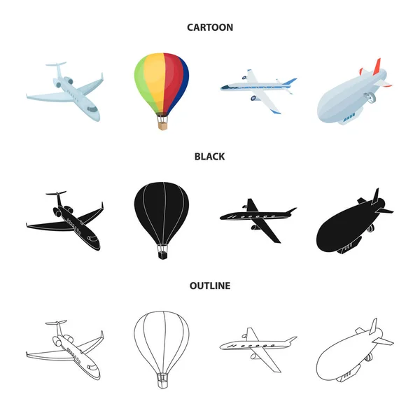 Ilustración vectorial del icono de transporte y objeto. Conjunto de ilustración de vectores de transporte y deslizamiento . — Archivo Imágenes Vectoriales