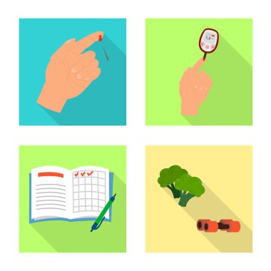 Semptom ve hastalık sembolünün izole nesnesi. Web için belirti ve tedavi stok sembolü kümesi.