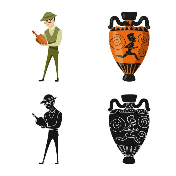 Illustration vectorielle de l'histoire et du symbole des objets. Collection d'histoire et d'attributs stock symbole pour le web . — Image vectorielle