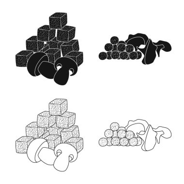 Tat ve daiç sembolü yalıtılmış nesne. Tat ve web için organik hisse senedi simgesi.