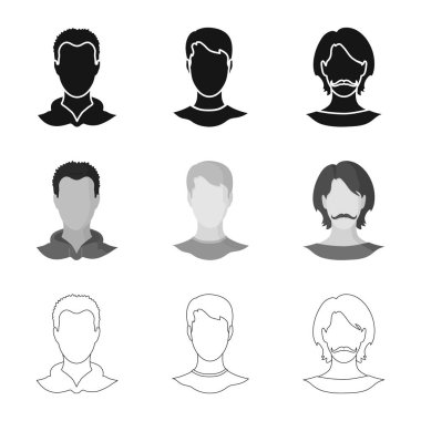 Profesyonel ve fotoğraf logo yalıtılmış nesne. Profil stok vektör çizim ve profesyonel kümesi.