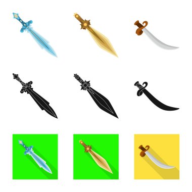 Oyun ve zırh simge vektör Illustration. Bıçak vektör simge stok ve oyun topluluğu.