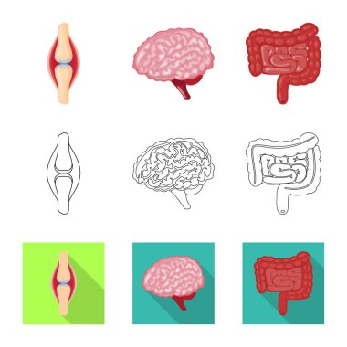 Biyoloji ve bilimsel işareti vektör tasarımı. Web için biyoloji ve laboratuvar hisse senedi simgesi kümesi.