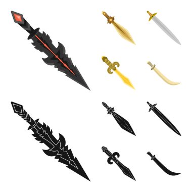 Oyun ve zırh işareti vektör tasarımı. Bıçak vektör simge stok ve oyun topluluğu.