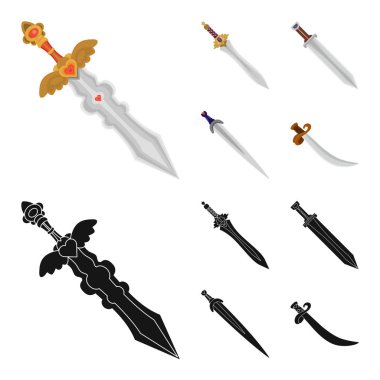 Oyun ve zırh logo vektör Illustration. Oyun ve bıçak hisse senedi vektör çizim topluluğu.