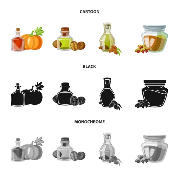 Objeto aislado de icono saludable y vegetal. Colección de símbolo de stock saludable y agrícola para la web . — Archivo Imágenes Vectoriales