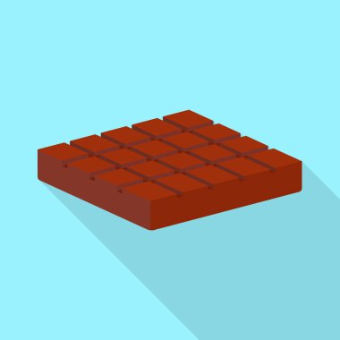 Kiremit ve çikolata işareti vektör illüstrasyon. Stok için döşeme ve süt vektör simgesi kümesi.