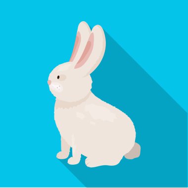 Tavşan ve evcil hayvan sembolü vektör illüstrasyon. Web için tavşan ve tavşan stok sembolü seti.