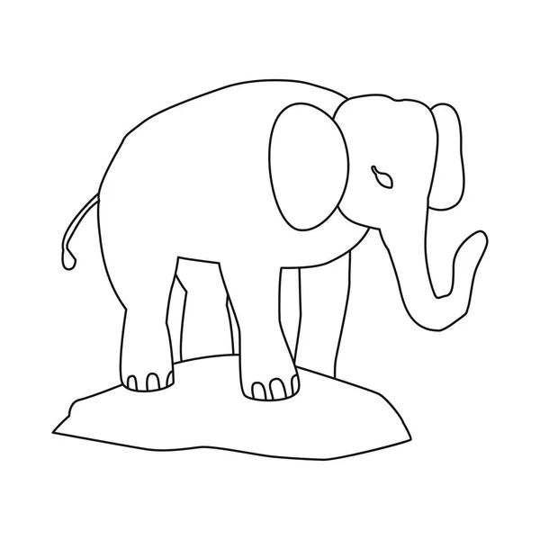 Design vetorial de elefante e sinal bonito. Conjunto de elefante e África ilustração vetor estoque . —  Vetores de Stock