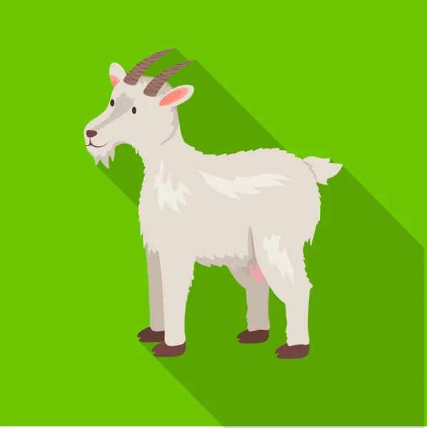 Vektor Illustration von Ziege und Haustier Zeichen. Satz von Ziegen und Milch Aktien Symbol für Web. — Stockvektor