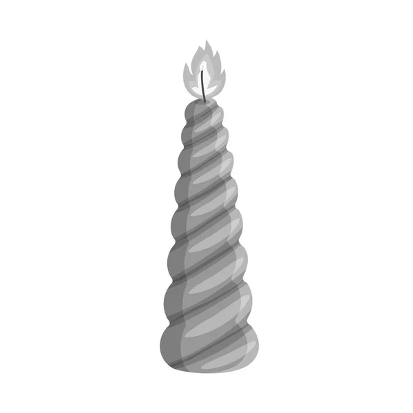 Isolierte Objekt der Kerze und Weihnachts-Symbol. Set von Kerze und Flash-Vektor-Symbol für Lager. — Stockvektor