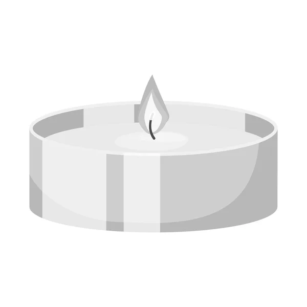 蜡烛和灯芯标志的孤立对象。网络蜡烛和香气股票符号的集合. — 图库矢量图片