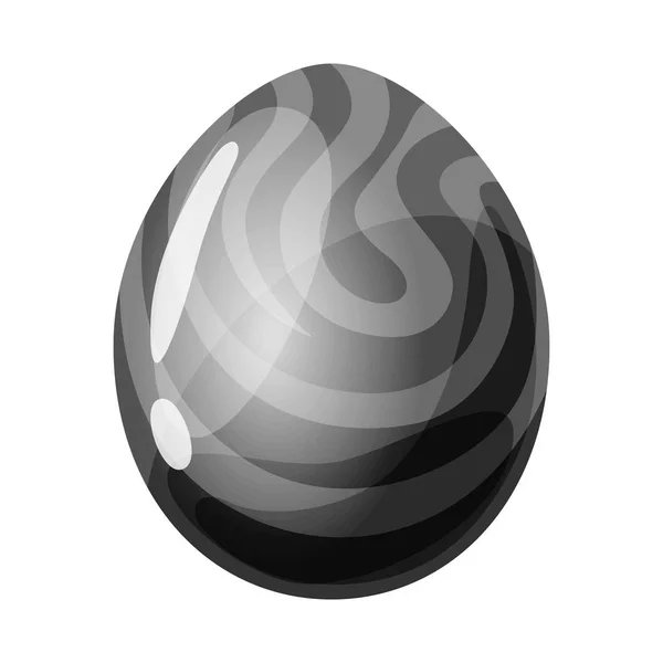 卵とドラゴンアイコンの孤立したオブジェクト。卵と宝石ストックベクトルイラストのセット. — ストックベクタ