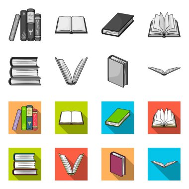 Kütüphane ve ders kitabı logo vektör Illustration. Kütüphane ve okul hisse senedi vektör çizim topluluğu.