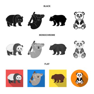 Uyku ve kahverengi logo vektör illüstrasyon. Stok için uyku ve hayvan vektör simgesi kümesi.