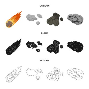Çekim ve yangın işareti vektör tasarımı. Web için çekim ve asteroit stok sembolü Koleksiyonu.