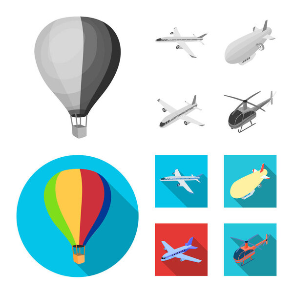 Vector design of transport and object icon. Set of transport and gliding vector icon for stock.