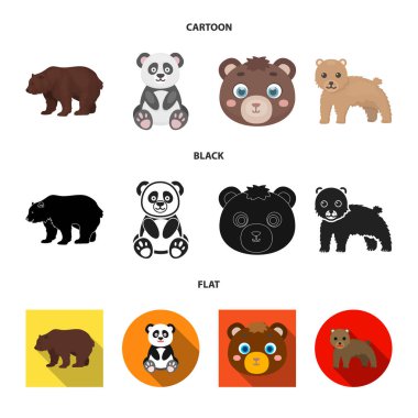 Uyku ve kahverengi logo vektör tasarımı. Web için uyku ve hayvan stok sembolü seti.