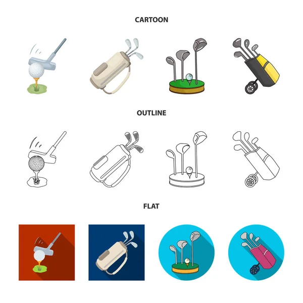 Vektorová konstrukce a ikona Stick. Kolekce ikon pro burzovní a golfový vektor. — Stockový vektor