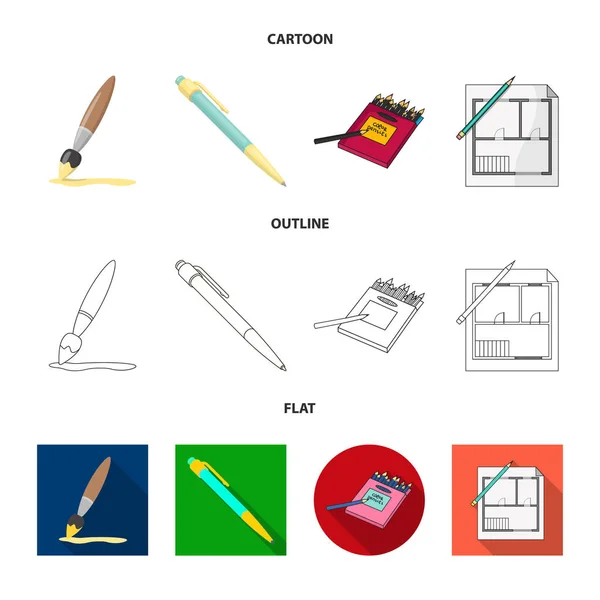 Wektor projektowania ołówkiem i wyostrzenie symbol. Zestaw ołówkiem i kolor fotografii ilustracji wektorowych. — Wektor stockowy
