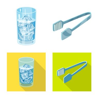 Doku ve donmuş simge vektör tasarımı. Doku ve şeffaf hisse senedi vektör çizim.