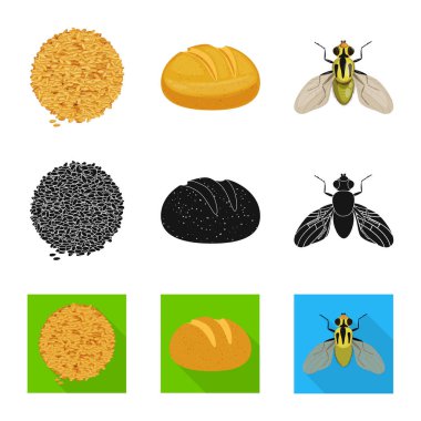 Tarım ve işareti tarım vektör Illustration. Hisse senedi için Tarım ve bitki vektör simge kümesi.