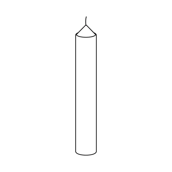 Vector design of candle and tall logo. Collection of candle and objects vector icon for stock. — Stock Vector