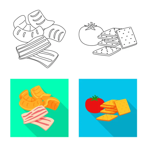 Objeto aislado de sabor e icono de seasonin. Conjunto de ilustración vectorial sabor y stock orgánico . — Archivo Imágenes Vectoriales