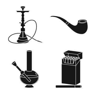 Anti vektör tasarımı ve alışkanlık logosu. Anti set ve web için tütün hisse senedi simgesi.